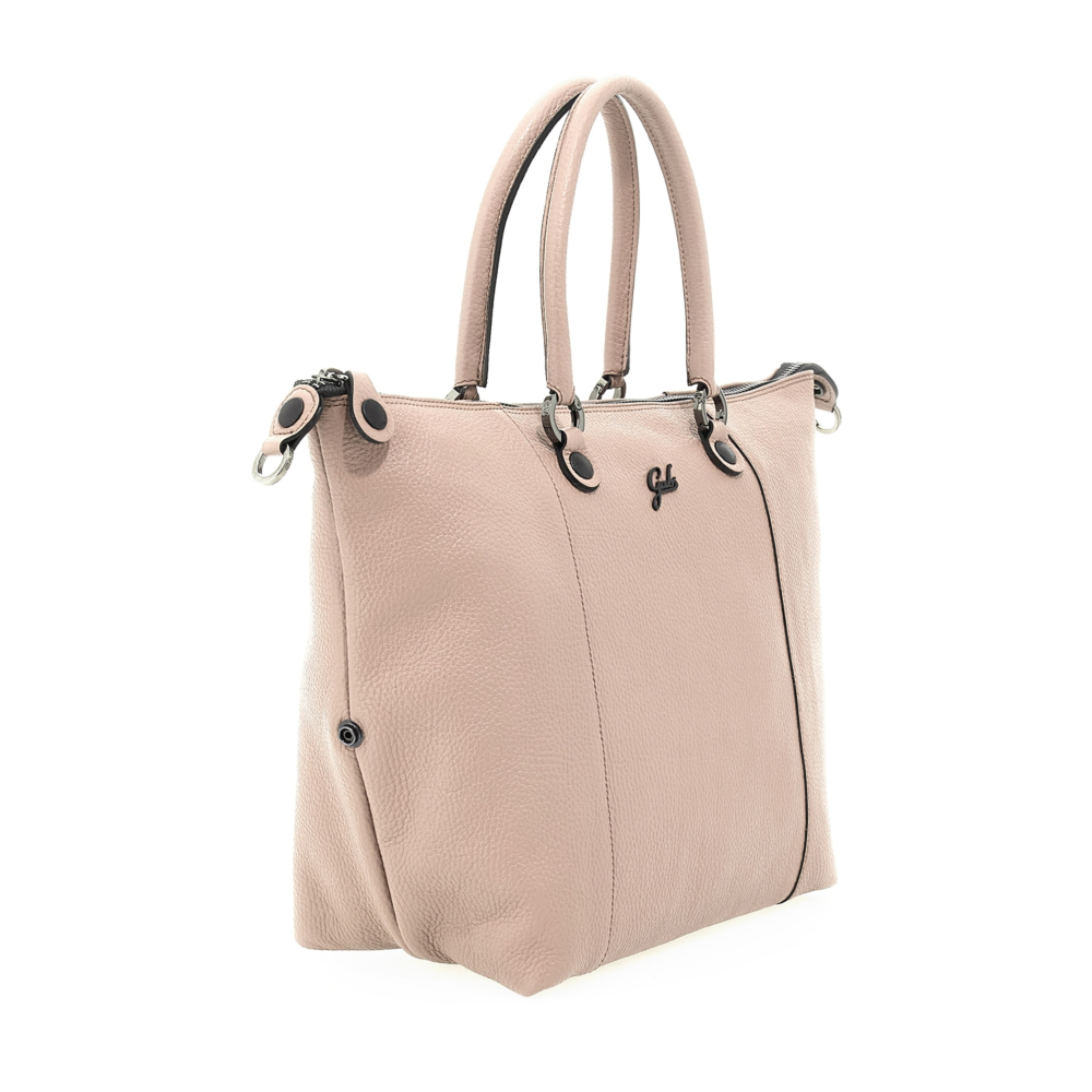 Borsa in pelle beige tre scomparti Pierre Cardin