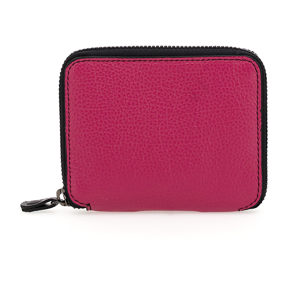 matte saffiano leather coin pouch wallet