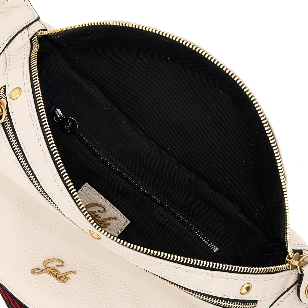 JasGood Marsupio Unisex Bianco, Borsa A Tracolla Leggera Per Corsa E Viaggi, Cinturino Regolabile, Nylon Resistente