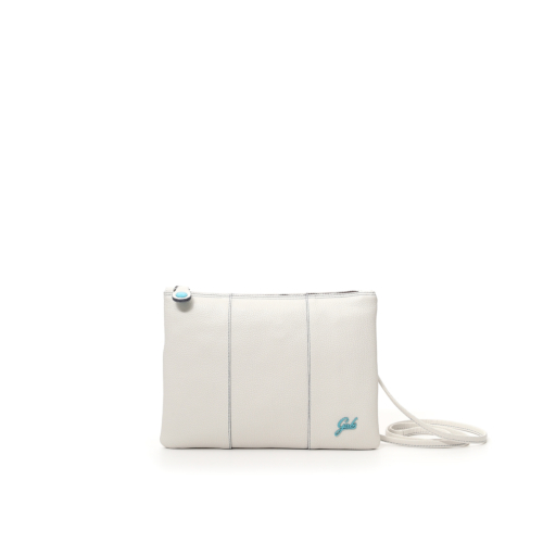 Borsa A Spalla GABS Beyonce Media In Pelle - Made In Italy, Colore Panna, Dimensioni 28x20 Cm, Tracolla Rimovibile