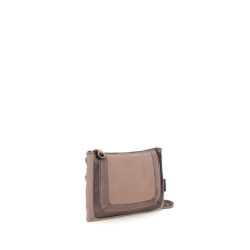 Borsa A Spalla GABS Beyonce Media In Pelle - Made In Italy, Colore Panna, Dimensioni 28x20 Cm, Tracolla Rimovibile