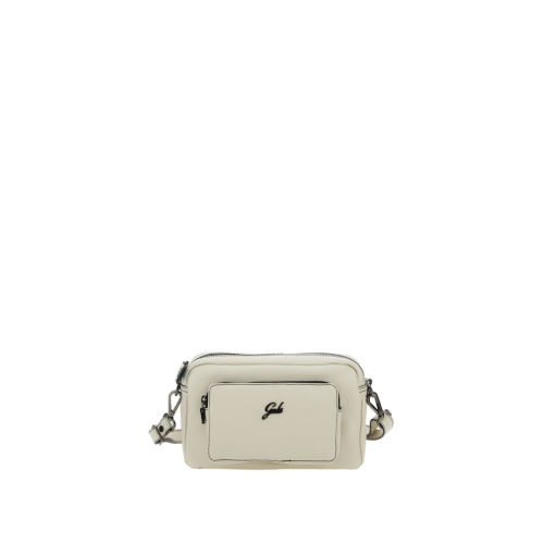 Borsa A Spalla GABS Beyonce Media In Pelle - Made In Italy, Colore Panna, Dimensioni 28x20 Cm, Tracolla Rimovibile