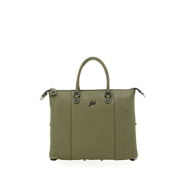 Borsa A Spalla GABS Beyonce Media In Pelle - Made In Italy, Colore Panna, Dimensioni 28x20 Cm, Tracolla Rimovibile