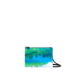 Borsa Pochette GABS BEYONCE HOLIDAY In Pelle Rossa Con Logo Nero - Made In Italy, Dimensioni 28x20 Cm