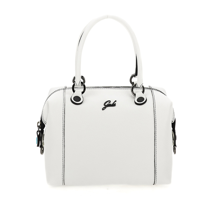 Vélo Ville Canellini Via Veneto - Cadre 46cm - 6 Vitesses - Blanc Avec Panier Osier Et Sacs