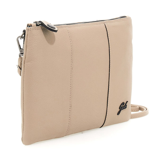 Borsa A Spalla GABS Beyonce Media In Pelle - Made In Italy, Colore Panna, Dimensioni 28x20 Cm, Tracolla Rimovibile