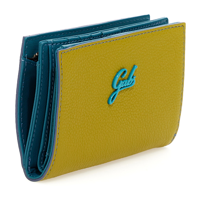 Venetto Portafoglio In Feltro Unisex - Realizzato A Mano In Germania, Giallo, Dimensioni 11x8x2 Cm, Chiusura A Bottone E Zip