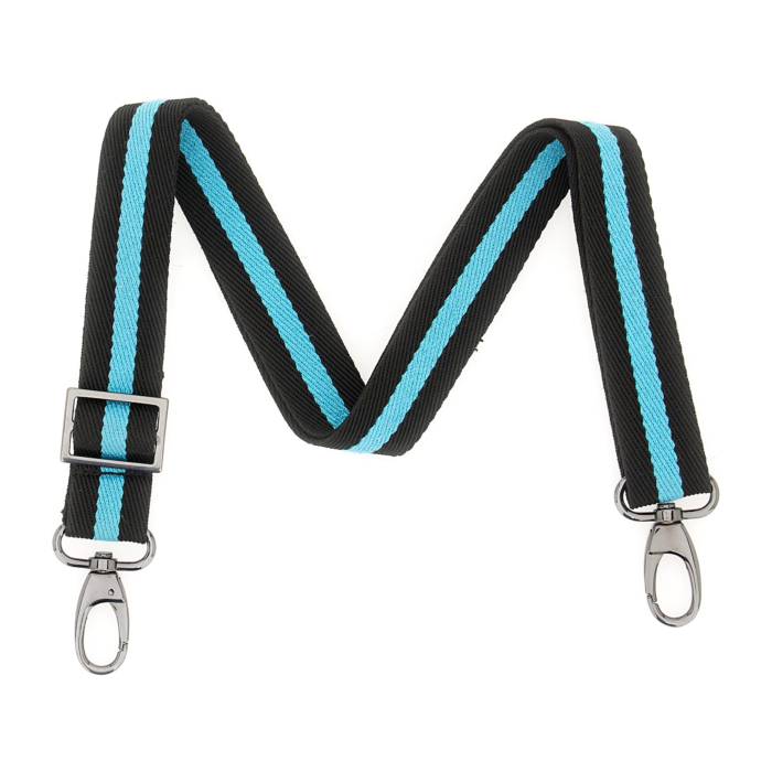 Tracolla Di Ricambio GOXTECH A Righe - Regolabile 83-123 Cm, Larghezza 4,5 Cm - Moschettone E Hardware Oro - Per Borsa A Tracolla - 2