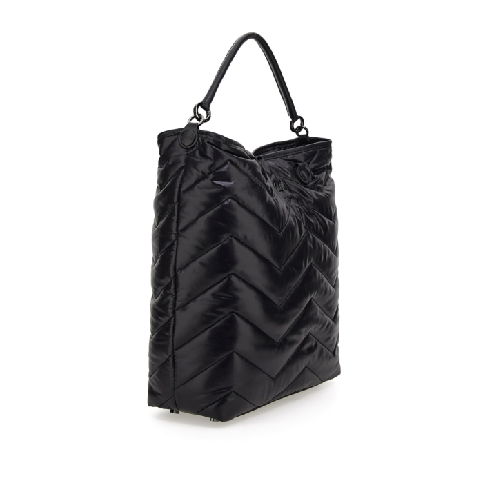 ★TOUT Y EST★ Boxyhan shopper bag 53 golji corduroy black s Large black nylon Flyknit shopper bag